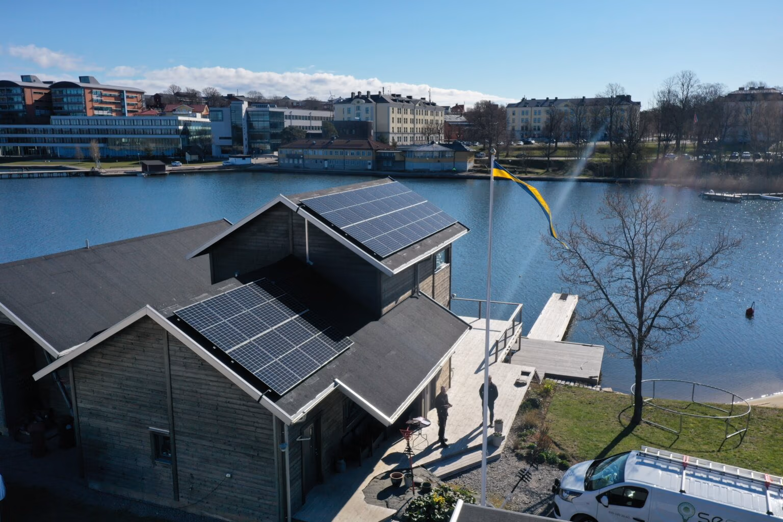 Solcellsanläggning på villatak Karlskrona
