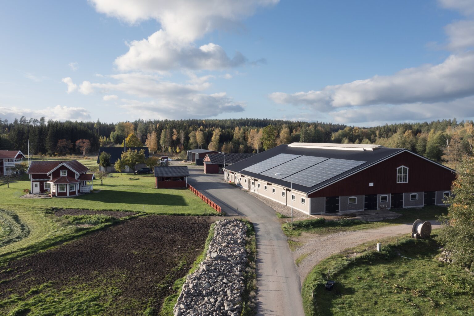 Solcellsanläggning lantbruk Edshults-Gummarp kundreferens