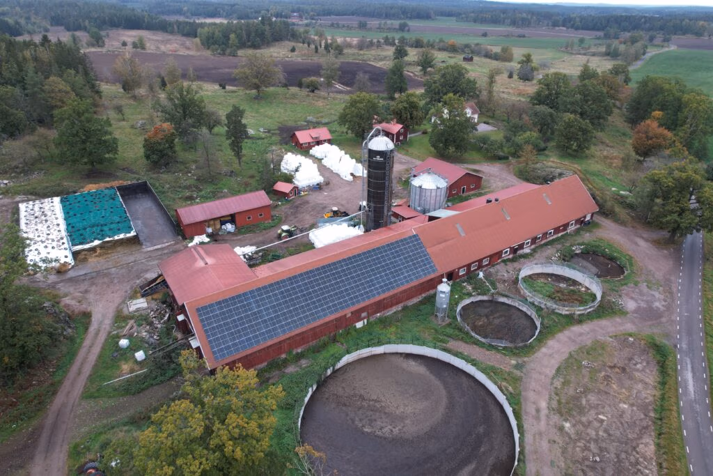 Lantbruk i Gamleby producerar 80 600 kWh/år 3 Solcellsanläggning lantbruk Gamleby kundreferens